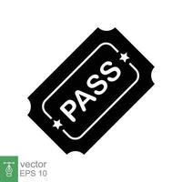 Pass stamp. Simple flat style. Passed seal, approved mark, document check, green symbol, ok badge. Vector illustration isolated on white background. EPS 10.