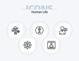 paquete de iconos de línea humana 5 diseño de iconos. fotografía. persona. me gusta. imagen. personas vector