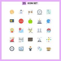 Universal Icon Symbols Group of 25 Modern Flat Colors of vector mouse glasses web development Editable Vector Design Elements