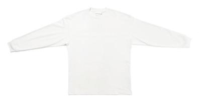 Blank white long-sleeved t-shirt on white background photo