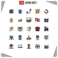 25 Creative Icons Modern Signs and Symbols of rotate refresh location direction arrows Editable Vector Design Elements