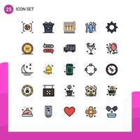 25 Creative Icons Modern Signs and Symbols of cog opportunity blue man business opportunity Editable Vector Design Elements