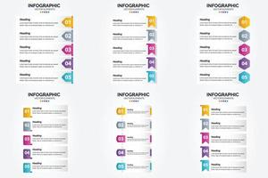 ilustración vectorial infografía conjunto de diseño plano para folleto publicitario y revista vector