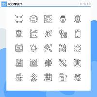 25 Creative Icons Modern Signs and Symbols of internet of things hand watch media man reading Editable Vector Design Elements