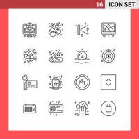 16 Thematic Vector Outlines and Editable Symbols of hierarchy decoration arrows picture frame Editable Vector Design Elements