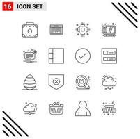 16 Creative Icons Modern Signs and Symbols of mail alert devices tablet design Editable Vector Design Elements