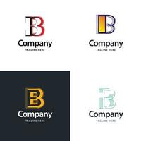 letra b diseño de paquete de logotipos grandes diseño de logotipos modernos y creativos para su negocio vector