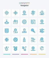 Creative Navigation 25 Blue icon pack  Such As gps. navigation. navigation. location. navigation vector