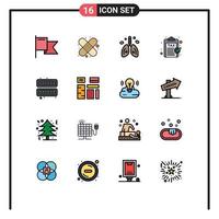 16 iconos creativos signos y símbolos modernos de ingresos de cubo pagos de corazón finanzas elementos de diseño de vectores creativos editables