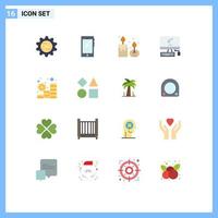 16 Thematic Vector Flat Colors and Editable Symbols of imac monitor iphone computer candle Editable Pack of Creative Vector Design Elements