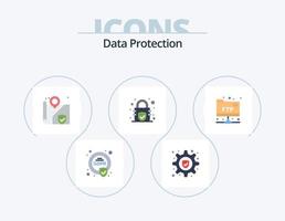 Data Protection Flat Icon Pack 5 Icon Design. . ftp. security. folder. security vector