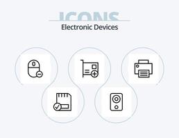 Devices Line Icon Pack 5 Icon Design. gadget. computers. gadget. ipad. gadget vector