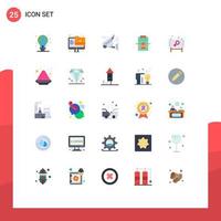 25 Universal Flat Colors Set for Web and Mobile Applications board settings screen process workflow Editable Vector Design Elements