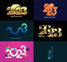 Big Set of 2023 Happy New Year logo text design 2023 number design template vector