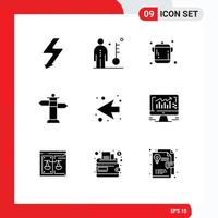 9 Creative Icons Modern Signs and Symbols of computer next cooking arrow sign Editable Vector Design Elements