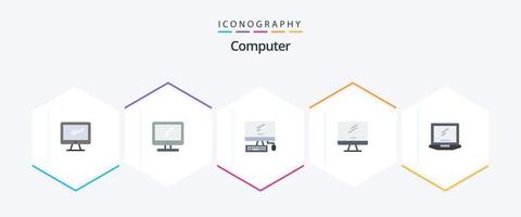 Computer 25 Flat icon pack including . imac. vector