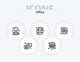 Office Line Icon Pack 5 Icon Design. thing. case. pen. business case. prize vector