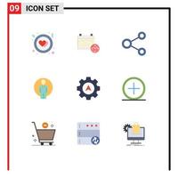 9 iconos creativos signos y símbolos modernos del enlace de imagen del cursor inicio de sesión elementos de diseño vectorial editables por el usuario vector