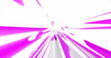 Abstract tunnel background with bright beautiful white and purple luminous iridescent energy magical stripes and lines in high resolution 4k screensaver video