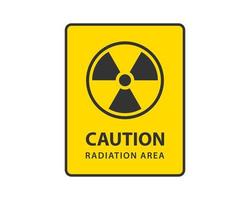 Radiation icon vector. Warning radioactive sign danger symbol. vector