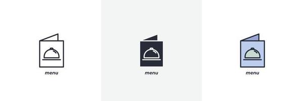 menu icon. Line, solid and filled outline colorful version, outline and filled vector sign. Idea Symbol, logo illustration. Vector graphics