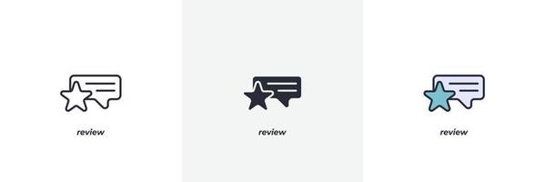 review icon. Line, solid and filled outline colorful version, outline and filled vector sign. Idea Symbol, logo illustration. Vector graphics