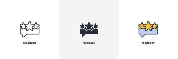 feedback icon. Line, solid and filled outline colorful version, outline and filled vector sign. Idea Symbol, logo illustration. Vector graphics