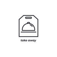Vector sign take away symbol is isolated on a white background. icon color editable.