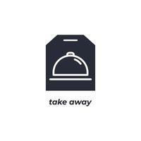 Vector sign take away symbol is isolated on a white background. icon color editable.