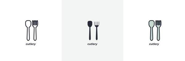 cutlery icon. Line, solid and filled outline colorful version, outline and filled vector sign. Idea Symbol, logo illustration. Vector graphics