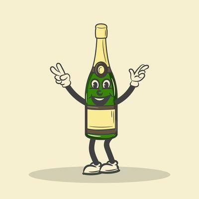 Free champagne bottle - Vector Art Free champagne bottle - Vector Art