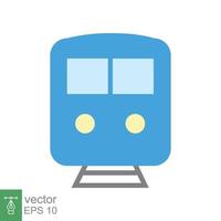 Train icon. Simple flat style. Subway train, railroad, railway, metro, station, transportation concept. Vector illustration isolated on white background. EPS 10.