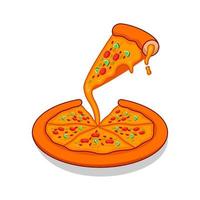 pizza element illustration, suitable for social media post element needs vector