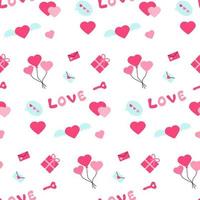 Valentine's day, seamless pattern, vector. vector