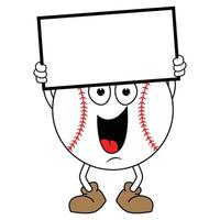 cute baseball ball cartoon graphic vector