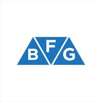 FBG triangle shape logo design on white background. FBG creative initials letter logo concept. vector