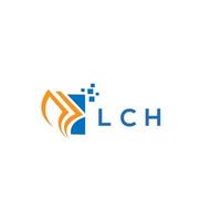 LCH credit repair accounting logo design on white background. LCH creative initials Growth graph letter logo concept. LCH business finance logo design. vector