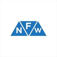 FNW triangle shape logo design on white background. FNW creative initials letter logo concept.FNW triangle shape logo design on white background. FNW creative initials letter logo concept. vector