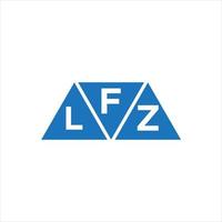 diseño de logotipo en forma de triángulo flz sobre fondo blanco. concepto de logotipo de letra de iniciales creativas flz. vector