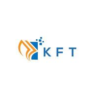 KFT credit repair accounting logo design on white background. KFT creative initials Growth graph letter logo concept. KFT business finance logo design. vector