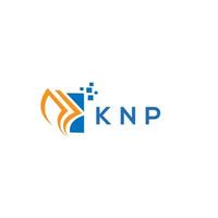 KNP credit repair accounting logo design on white background. KNP creative initials Growth graph letter logo concept. KNP business finance logo design. vector