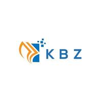 KBZ credit repair accounting logo design on white background. KBZ creative initials Growth graph letter logo concept. KBZ business finance logo design. vector