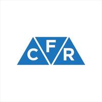 FCR triangle shape logo design on white background. FCR creative initials letter logo concept. vector