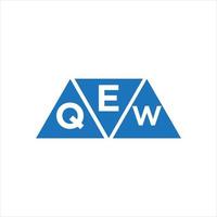 EQW triangle shape logo design on white background. EQW creative initials letter logo concept. vector