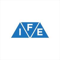 FIE triangle shape logo design on white background. FIE creative initials letter logo concept. vector