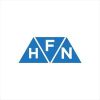 diseño de logotipo en forma de triángulo fhn sobre fondo blanco. concepto de logotipo de letra de iniciales creativas fhn. vector