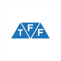 diseño de logotipo en forma de triángulo ftf sobre fondo blanco. Concepto de logotipo de letra de iniciales creativas ftf. vector