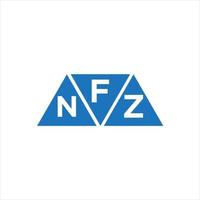 diseño de logotipo en forma de triángulo fnz sobre fondo blanco. fnz creative initials letter logo concept.fnz diseño de logotipo en forma de triángulo sobre fondo blanco. concepto de logotipo de letra de iniciales creativas fnz. vector