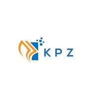 diseño de logotipo de contabilidad de reparación de crédito kpz sobre fondo blanco. kpz creative iniciales crecimiento gráfico letra logo concepto. diseño del logotipo de finanzas empresariales kpz. vector