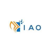 IAO credit repair accounting logo design on white background. IAO creative initials Growth graph letter logo concept. IAO business finance logo design. vector